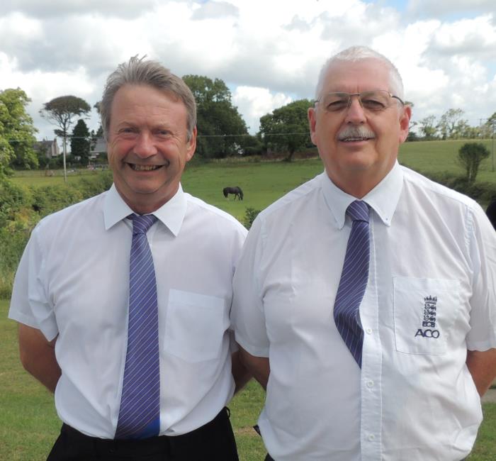 Umpires Steve Blowes and Trefor Evans Umpires Steve Blowes and Trefor Evans